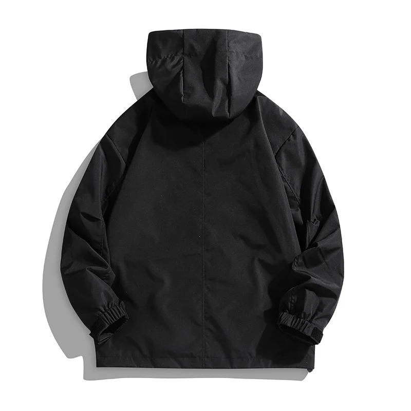 Unisex Wasserdichte Kapuzen-Übergangsjacke mit verstellbarer Kapuze & Utility-Taschen Drune