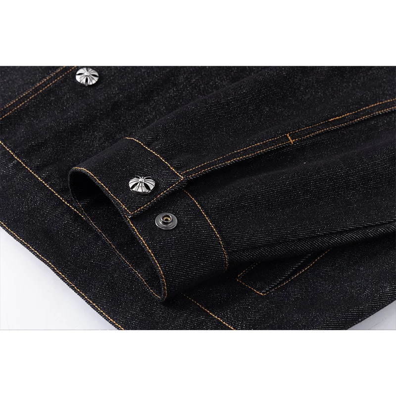 Unisex Oversized Denimjacke mit Vintage-Fade und aufgesetzten Brusttaschen Drune