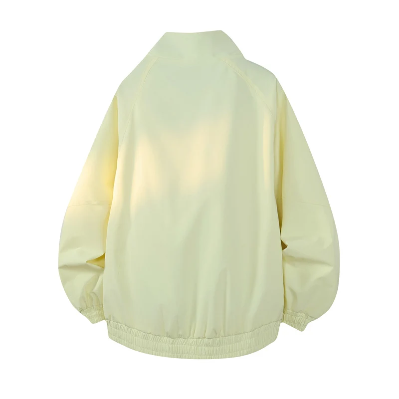 Unisex Oversize Wende-Bomberjacke mit kontrastierendem Kragen, Reißverschluss & elastischem Saum Drune