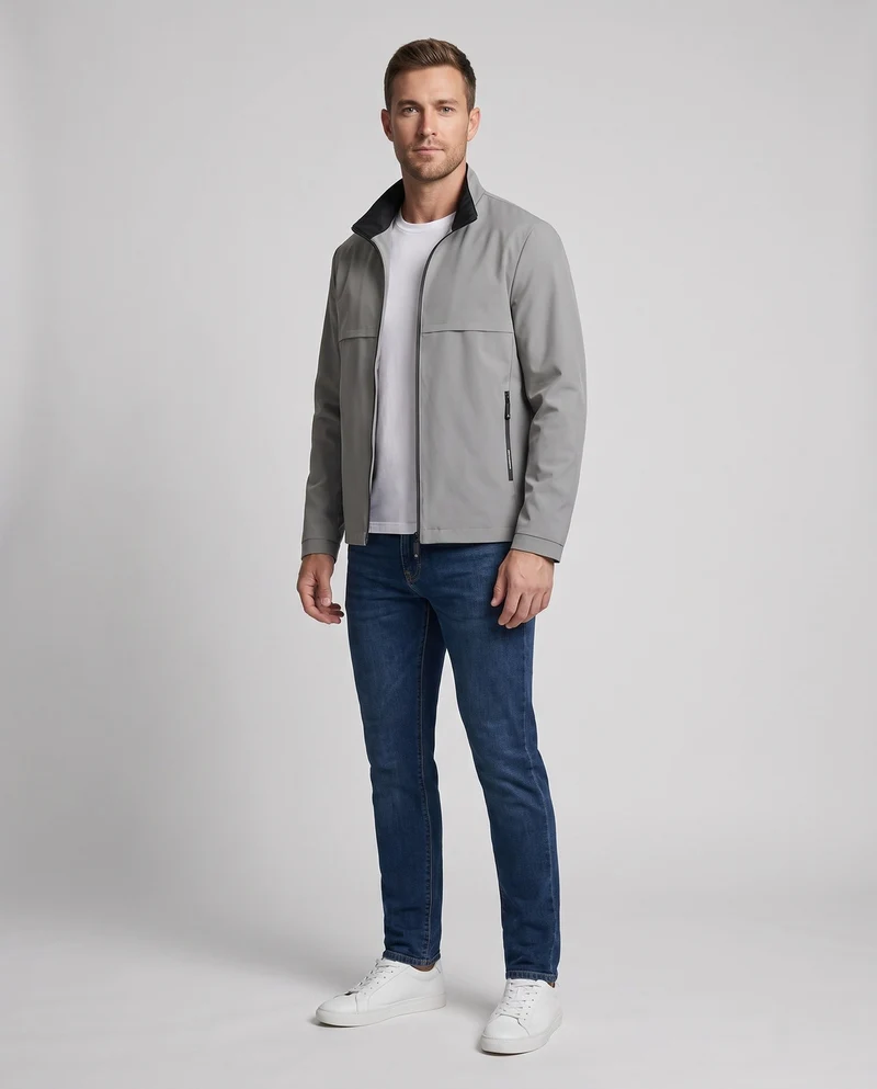Elegante Übergangsjacke für Herren mit gestepptem Futter Drune