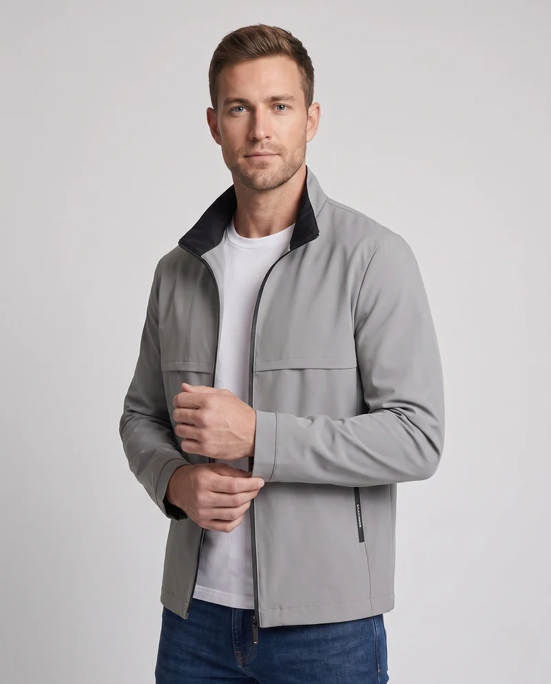 Elegante Übergangsjacke für Herren mit gestepptem Futter Drune