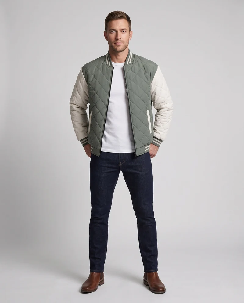Herren Elegante und Isolierte gepolsterte Jacke Drune