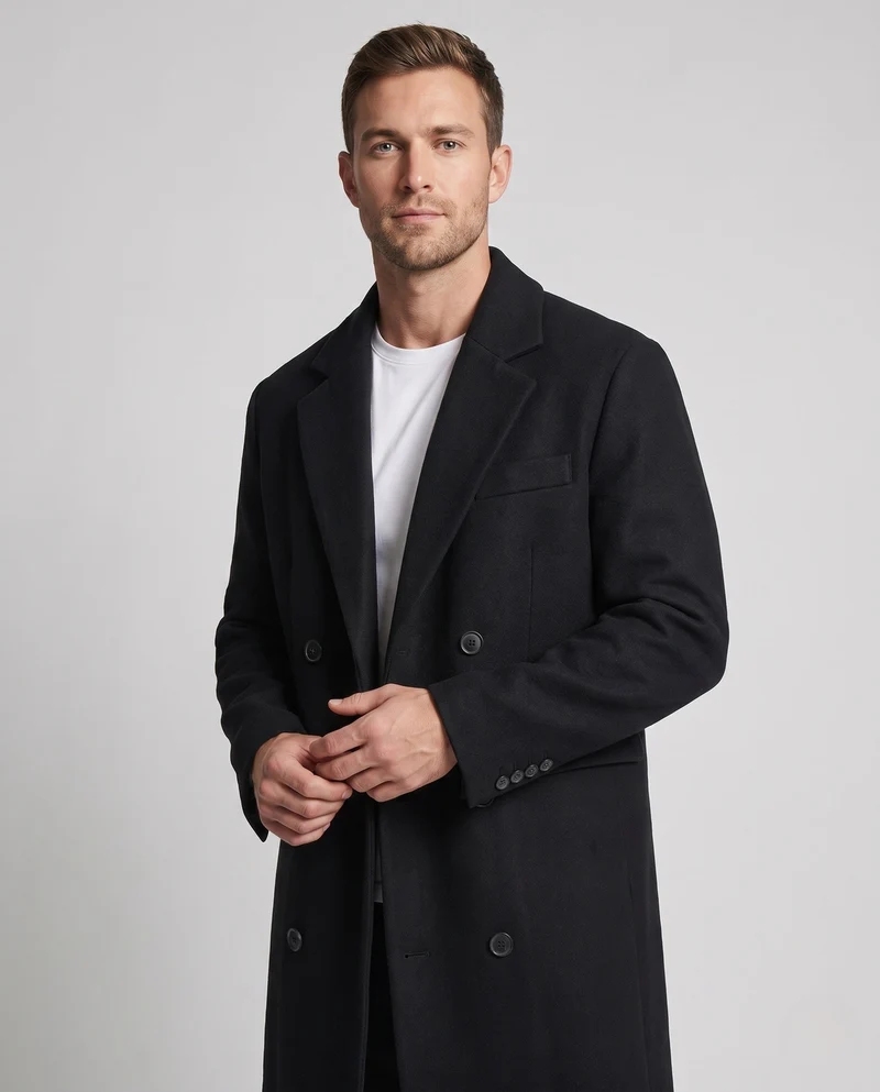 Herren eleganter Wollmantel Drune