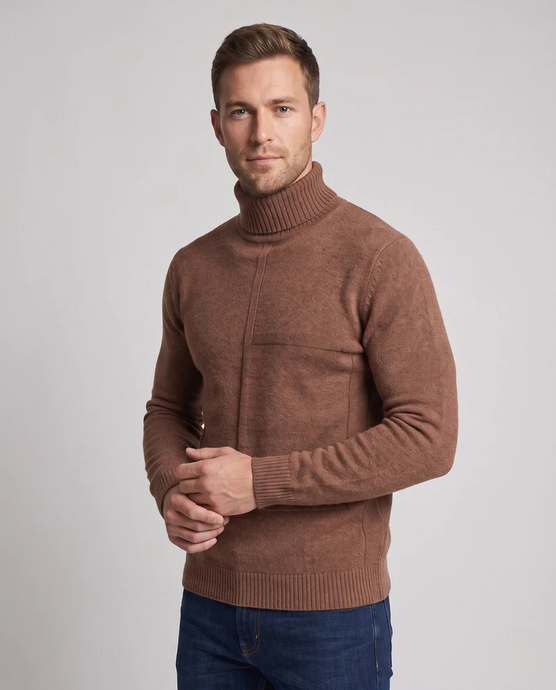Eleganter Herren Rollkragenpullover Drune
