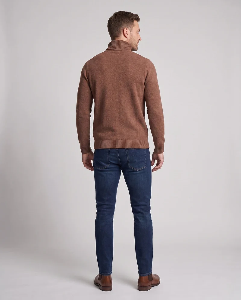 Eleganter Herren Rollkragenpullover Drune