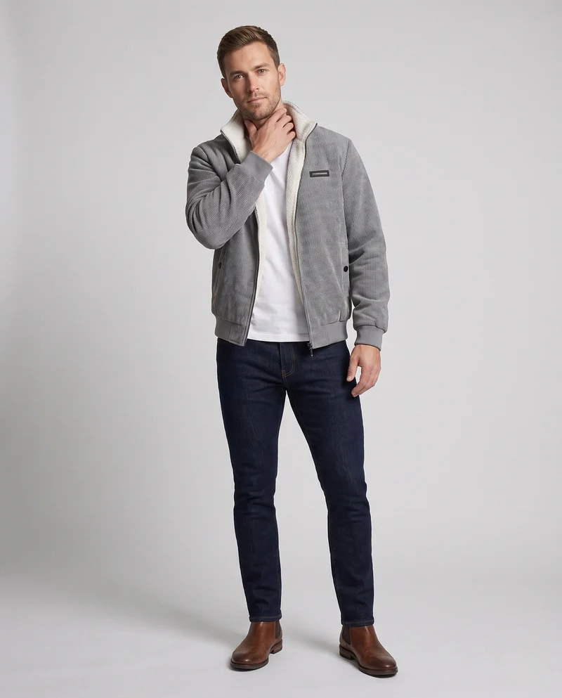 Herren Flauschige Strickjacke Drune