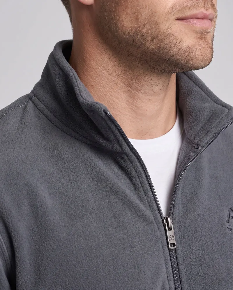 Herren Fleecejacke mit hohem Kragen und Taschen Drune