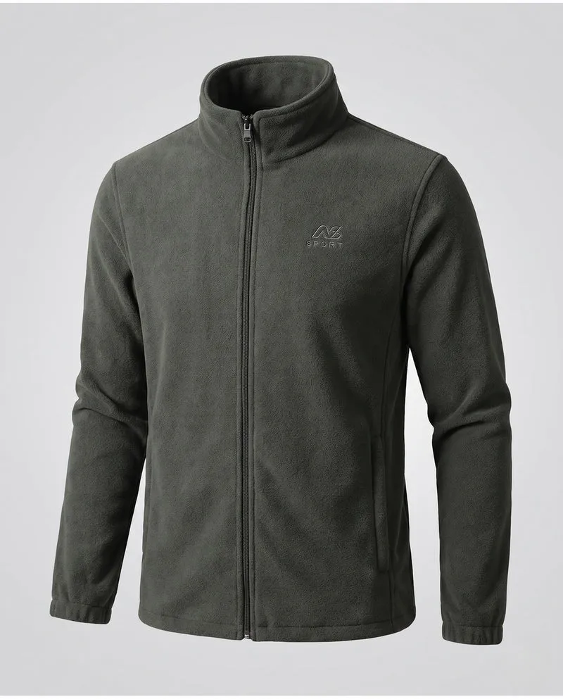Herren Fleecejacke mit hohem Kragen und Taschen Drune