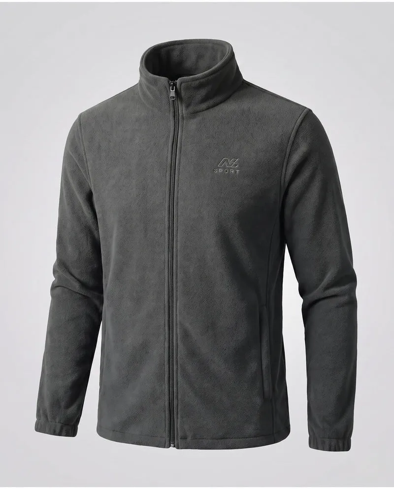 Herren Fleecejacke mit hohem Kragen und Taschen Drune