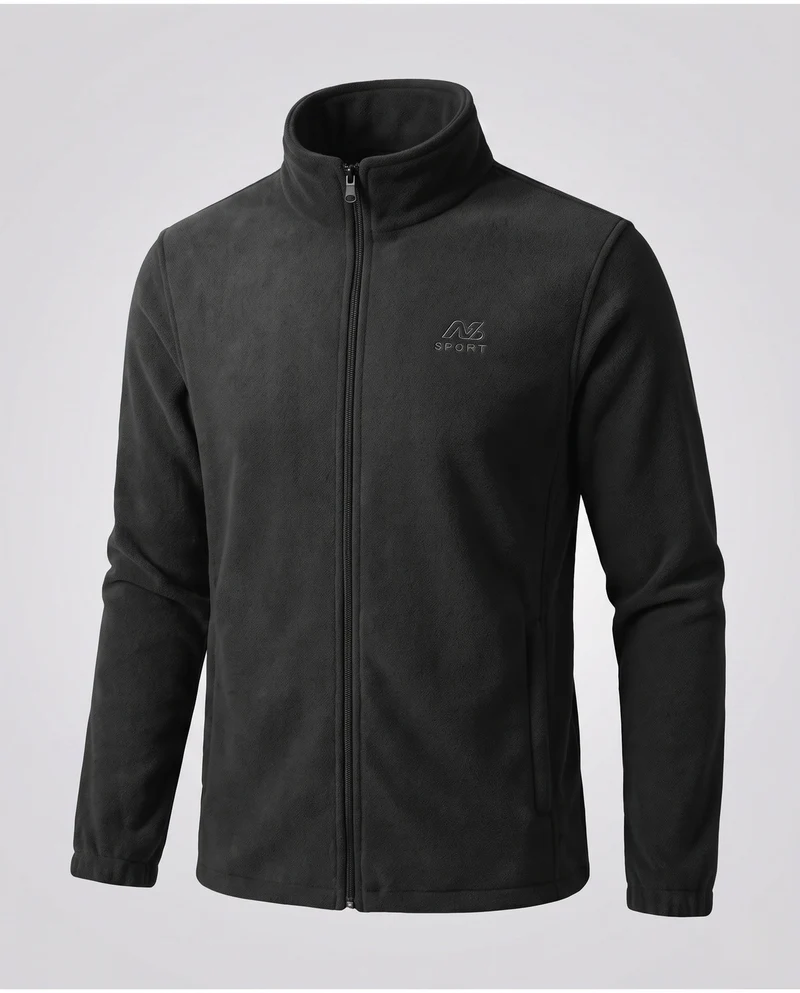 Herren Fleecejacke mit hohem Kragen und Taschen Drune