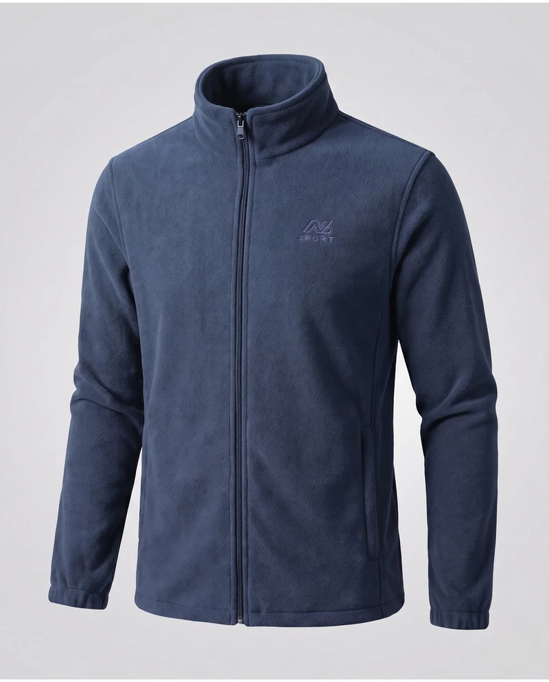 Herren Fleecejacke mit hohem Kragen und Taschen Drune