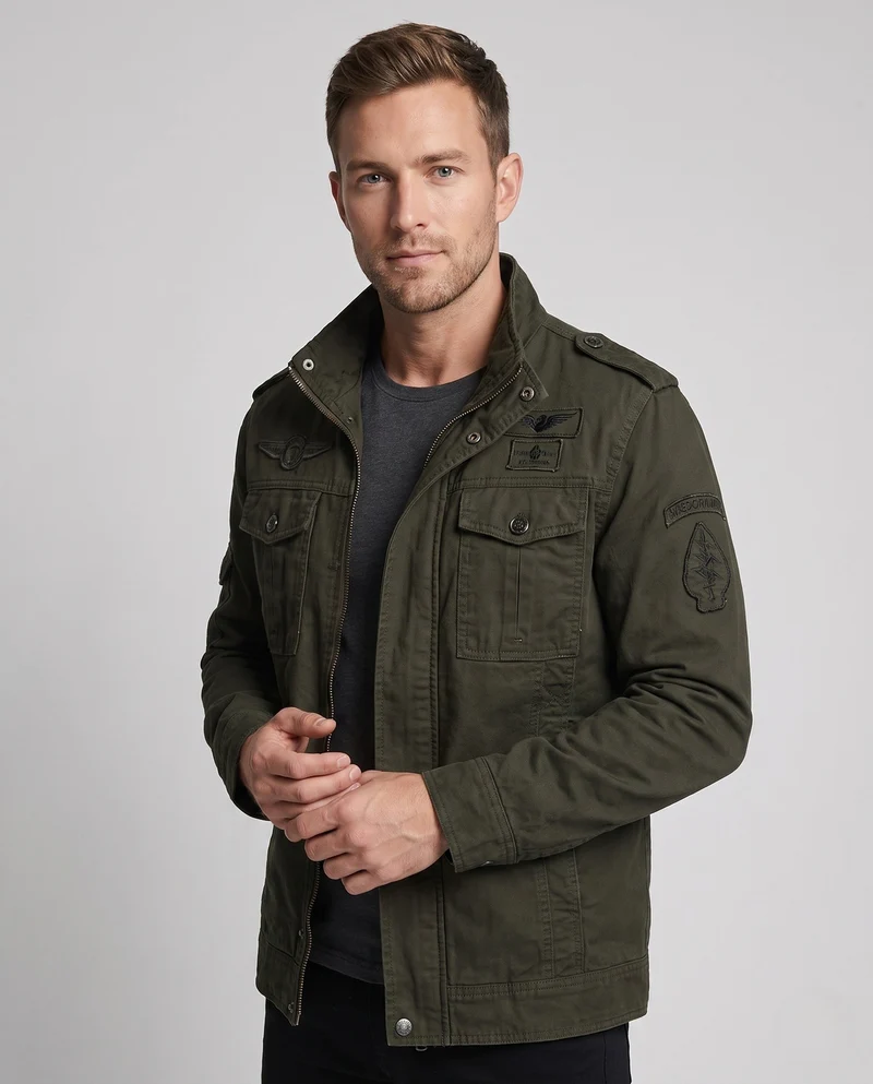 Herren Freizeitjacke im Militärstil Drune