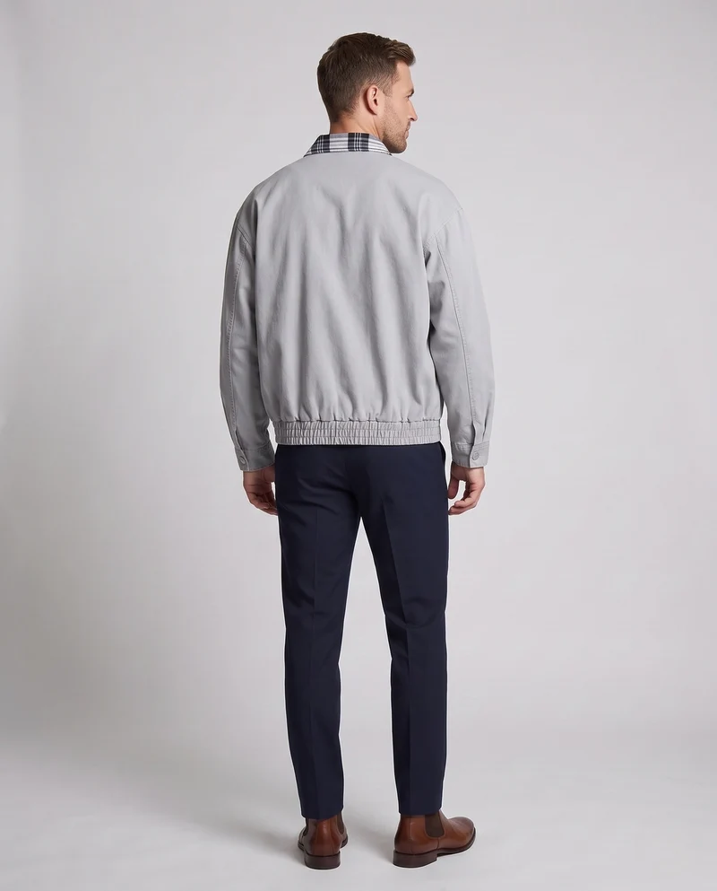 Herren Freizeitjacke mit entspanntem Karottenkragen Drune