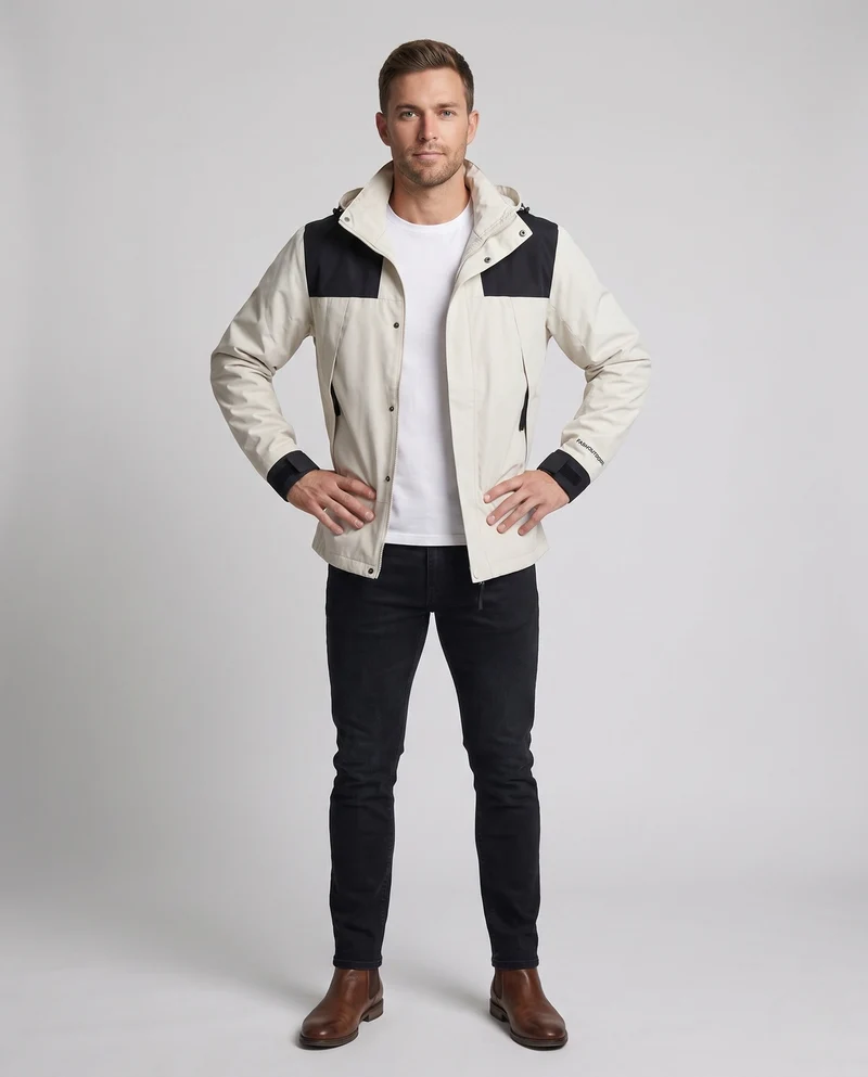 Herren Freizeitjacke mit verstellbarem Kapuze Drune