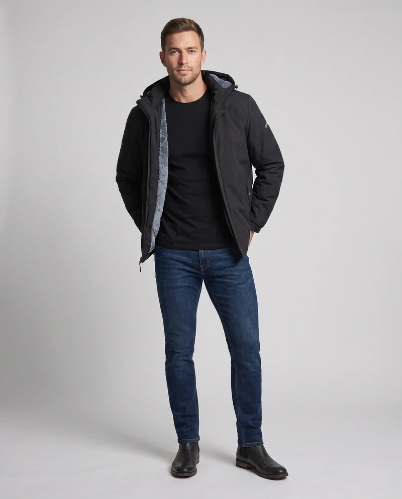 Herren Funktions Outdoorjacke mit Kapuze Drune
