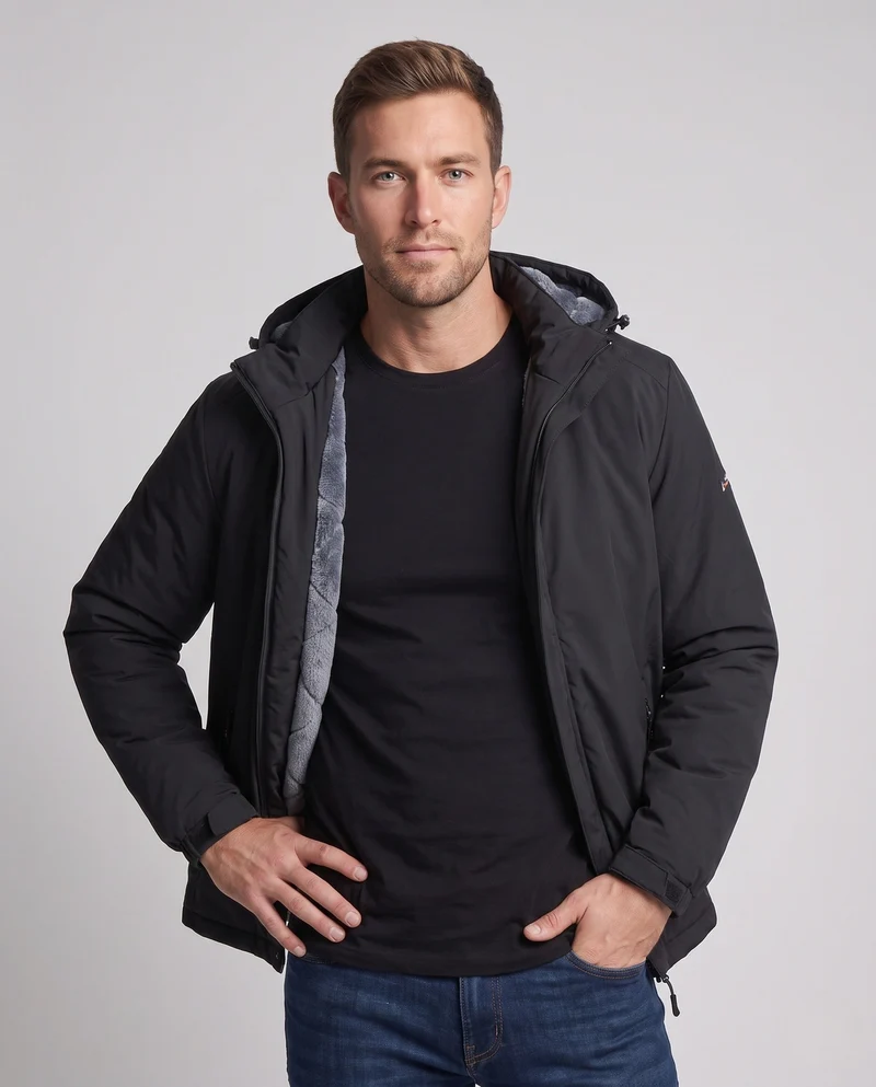 Herren Funktions Outdoorjacke mit Kapuze Drune
