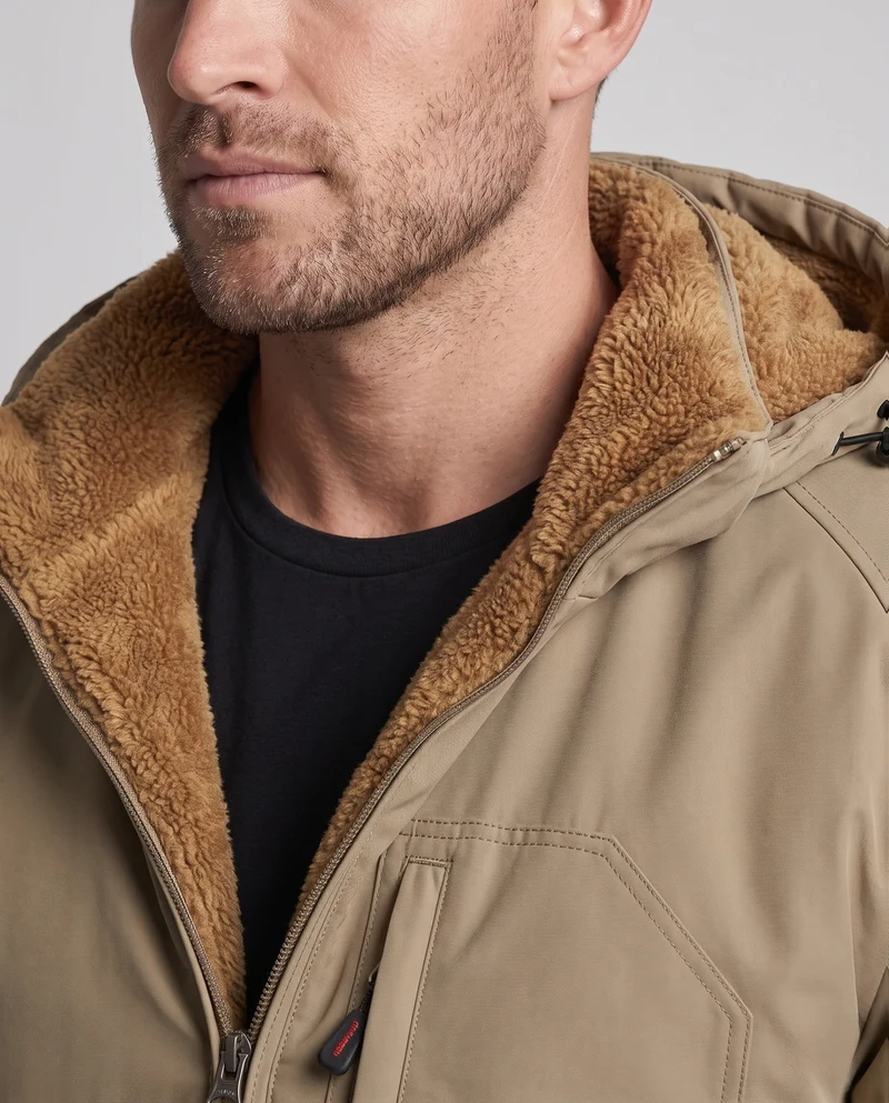 Herren Funktions-Winterjacke mit abnehmbarer Kapuze Drune
