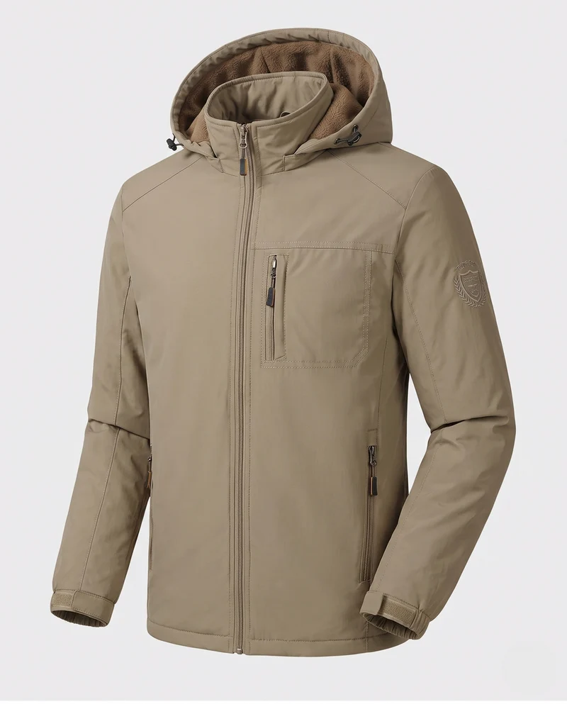 Herren Funktions-Winterjacke mit abnehmbarer Kapuze Drune