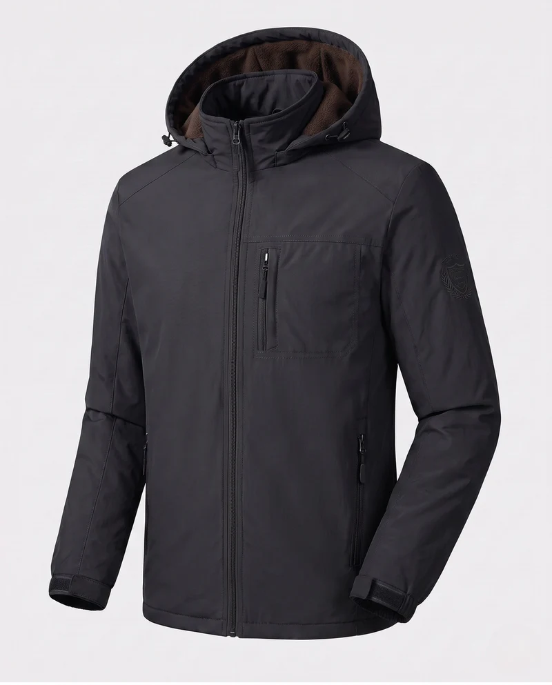 Herren Funktions-Winterjacke mit abnehmbarer Kapuze Drune