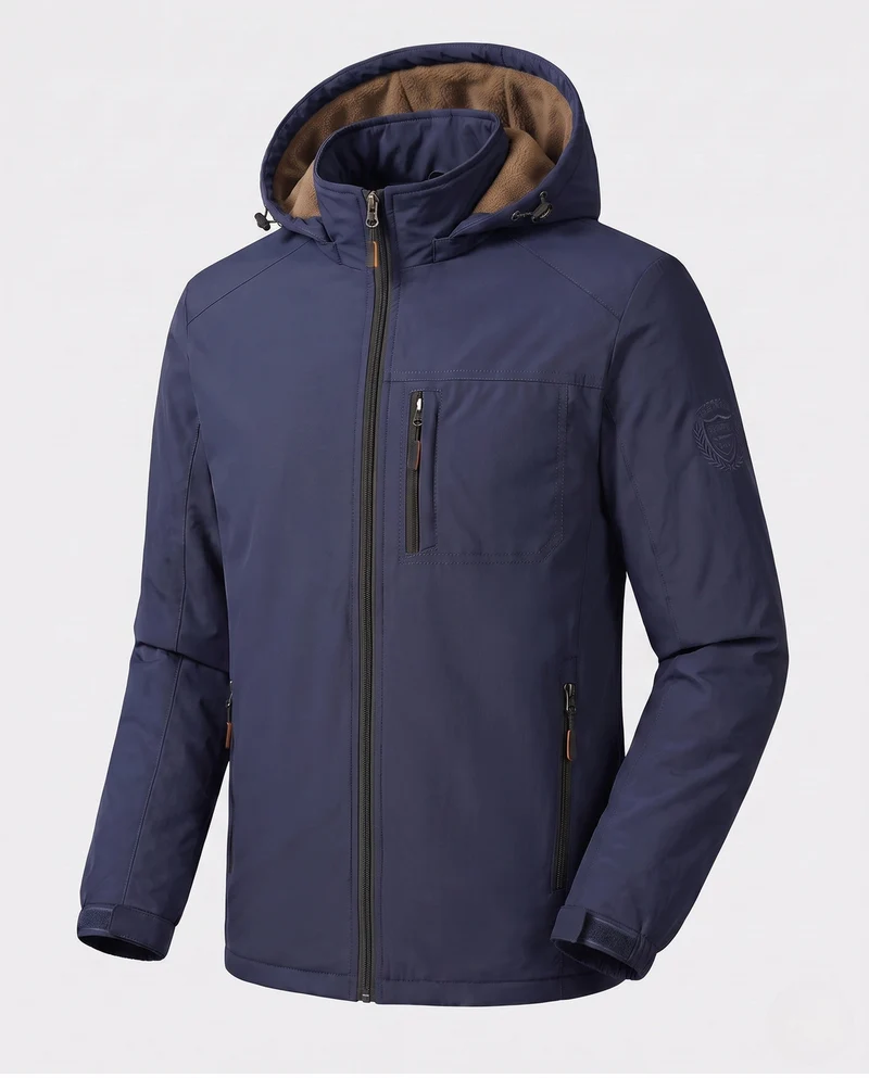 Herren Funktions-Winterjacke mit abnehmbarer Kapuze Drune