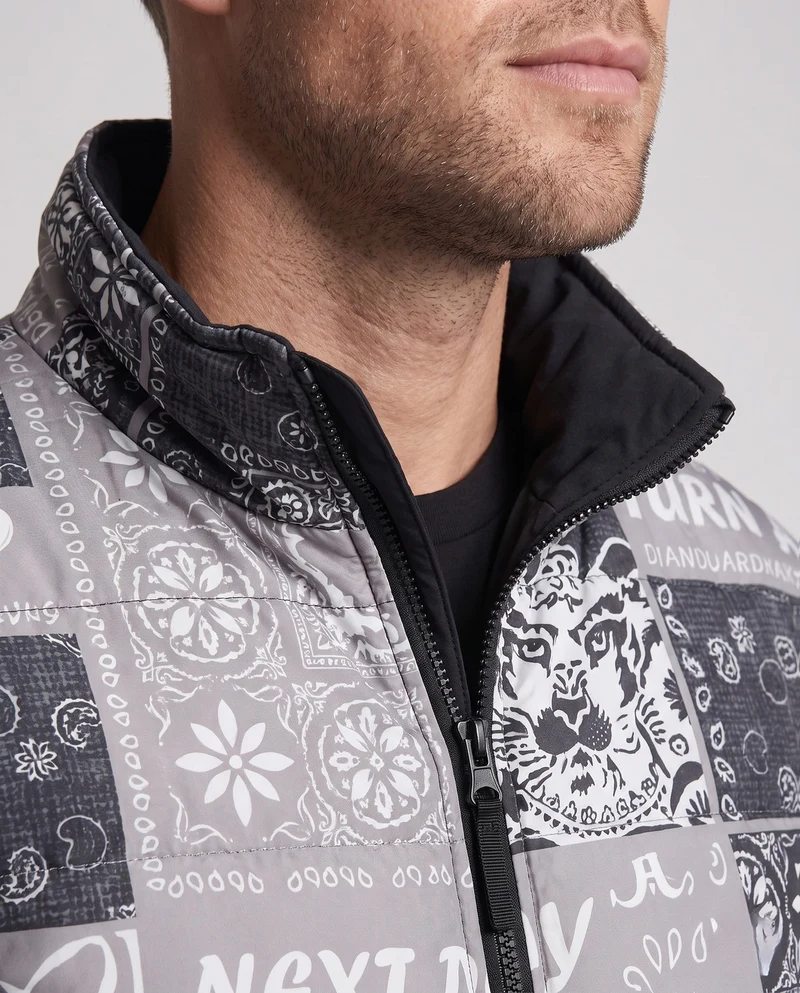 Herren Gemusterte Pufferjacke Drune