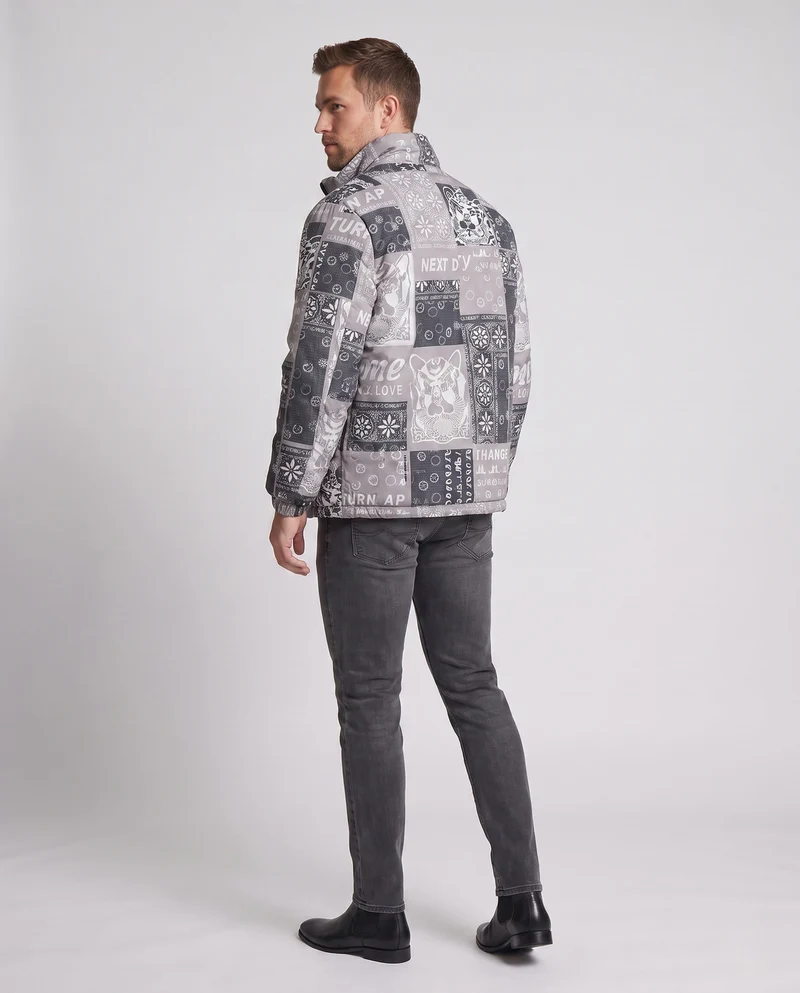 Herren Gemusterte Pufferjacke Drune