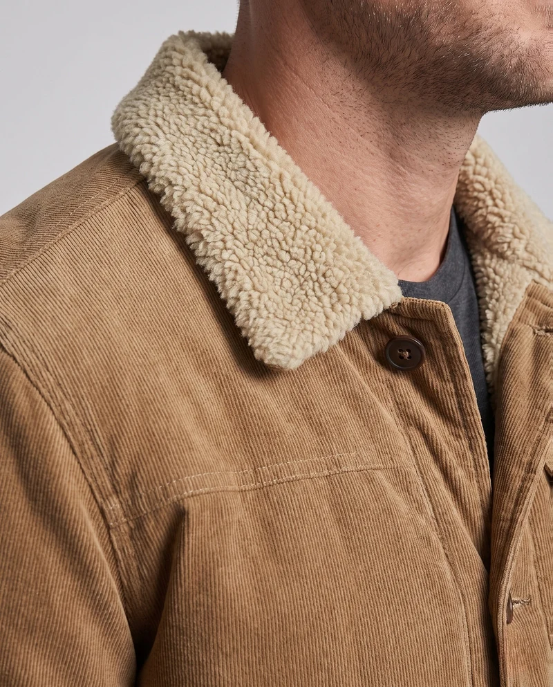 Herren Gemütliche Cordjacke mit Teddy-Futter Drune