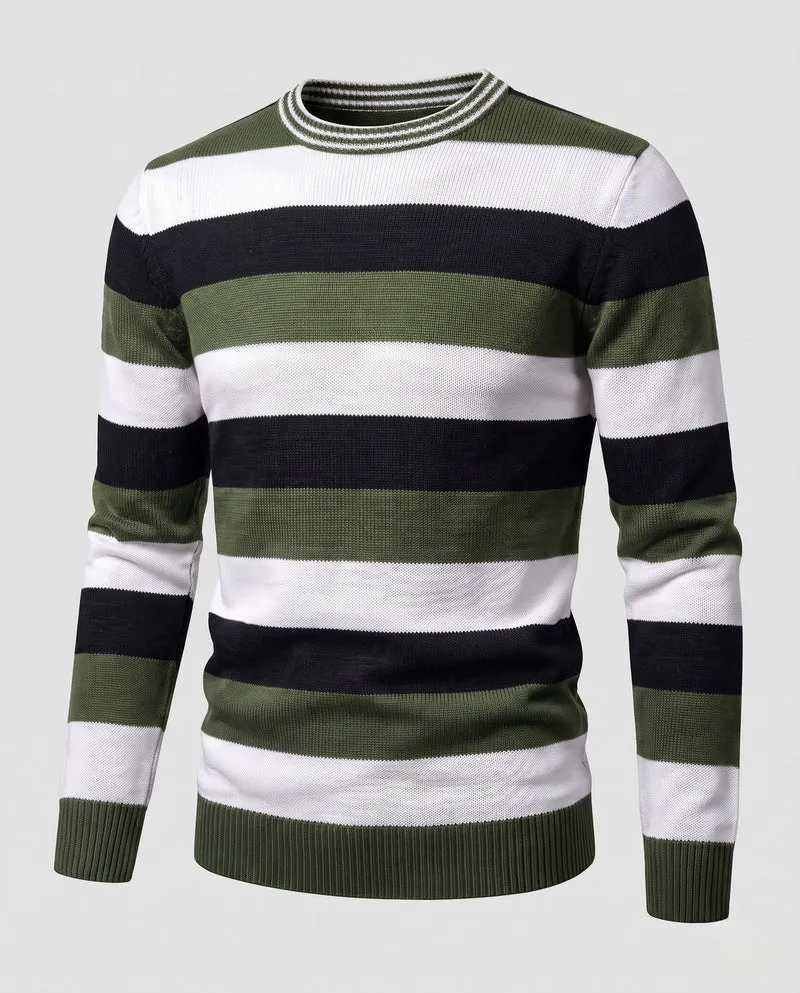 Herren gestreifter Pullover Drune