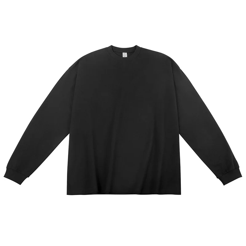 Unisex Oversized Langarm-Basicshirt aus Bio-Baumwolle mit Rundhalsausschnitt Drune