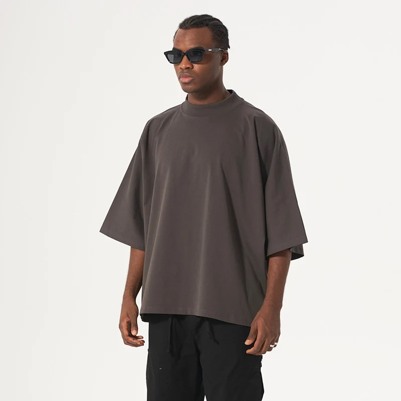Unisex Oversize Boxy T‑Shirt aus schwerer Baumwolle mit weitem Schnitt und verlängerten Ärmeln Drune