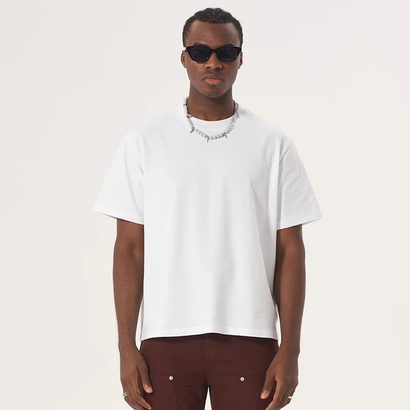Unisex Oversize Boxy T-Shirt aus Bio-Baumwolle mit Rundhalsausschnitt Drune