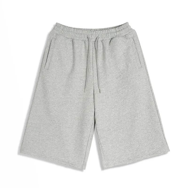 Herren Knieumspielende French-Terry Sweatshorts mit Kordelzug und gesticktem Wappen Drune