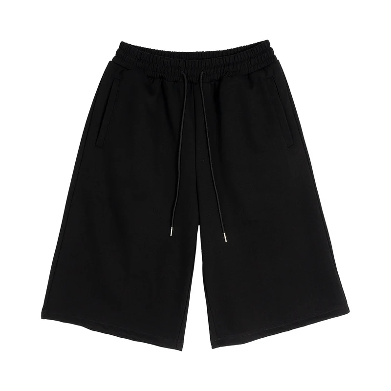 Herren Knieumspielende French-Terry Sweatshorts mit Kordelzug und gesticktem Wappen Drune