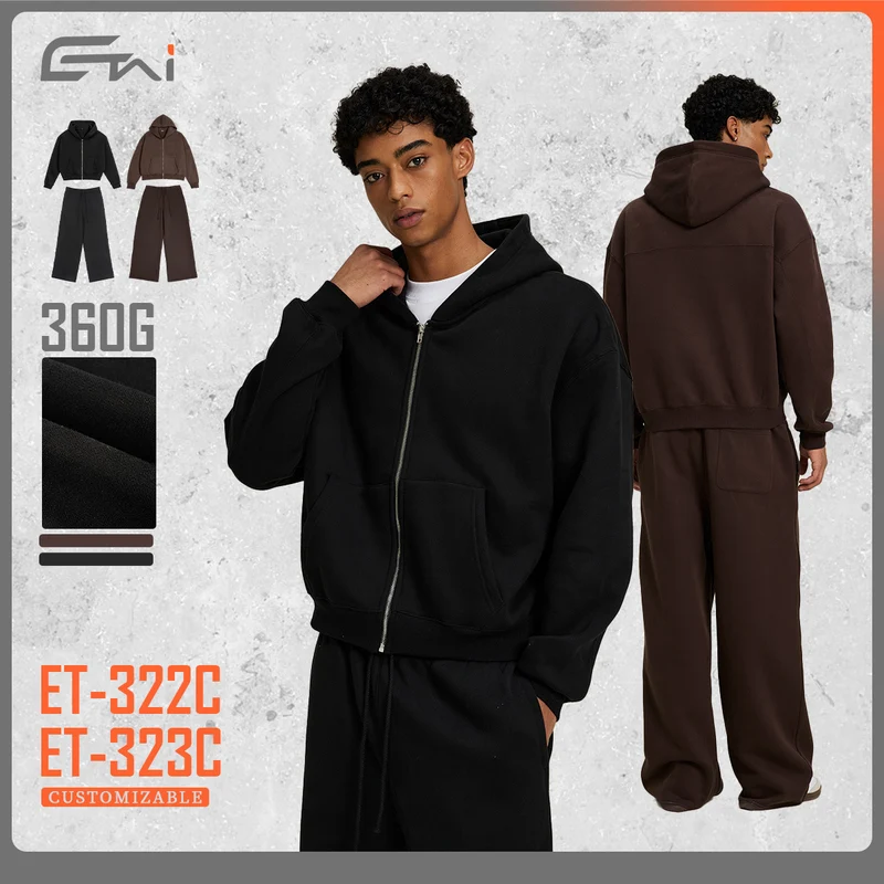Damen Zweiteiliges Lounge-Set mit Cropped Kapuzen-Zipjacke und weiter hochgeschnittener Sweathose Drune