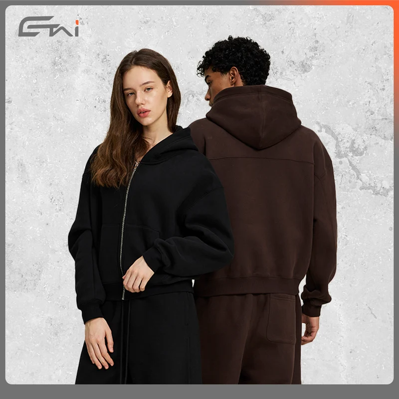 Damen Zweiteiliges Lounge-Set mit Cropped Kapuzen-Zipjacke und weiter hochgeschnittener Sweathose Drune