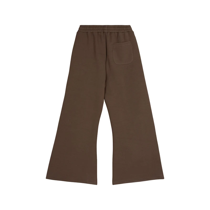 Damen Weite High‑Waist Sweathose mit elastischem Bund, Kordelzug und weitem Bein Drune
