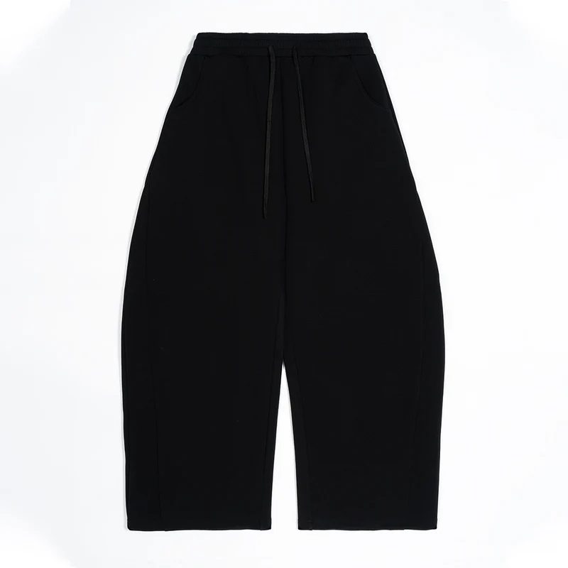 Damen weit geschnittene Jogginghose mit elastischem Bund, Kordelzug und Seitentaschen Drune