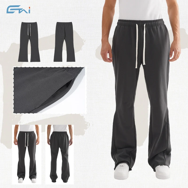 Damen Flared Sweathose mit weitem Bein, elastischem Bund und Kordelzug Drune