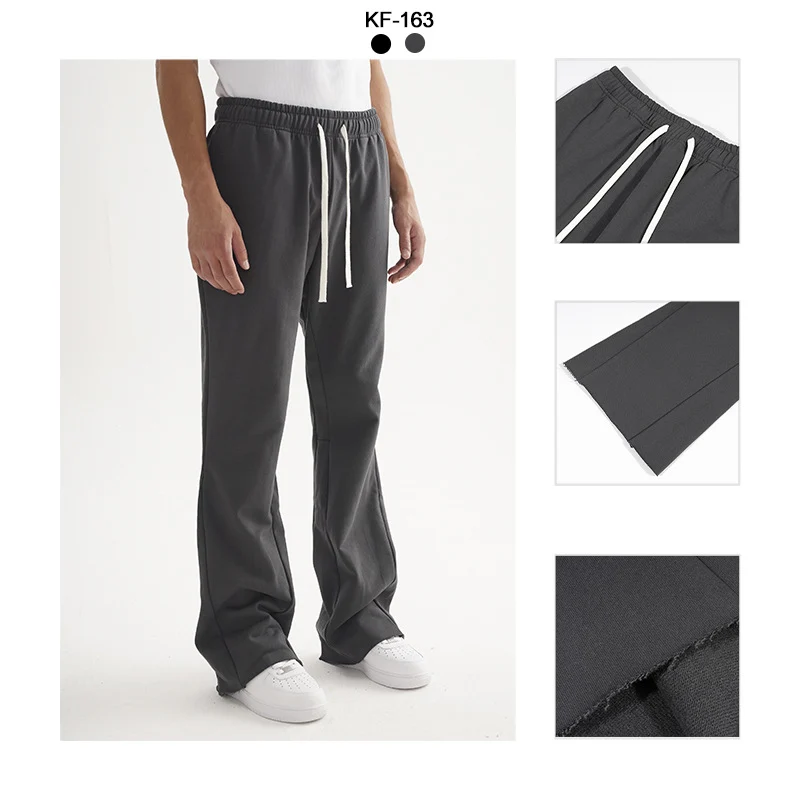 Damen Flared Sweathose mit weitem Bein, elastischem Bund und Kordelzug Drune