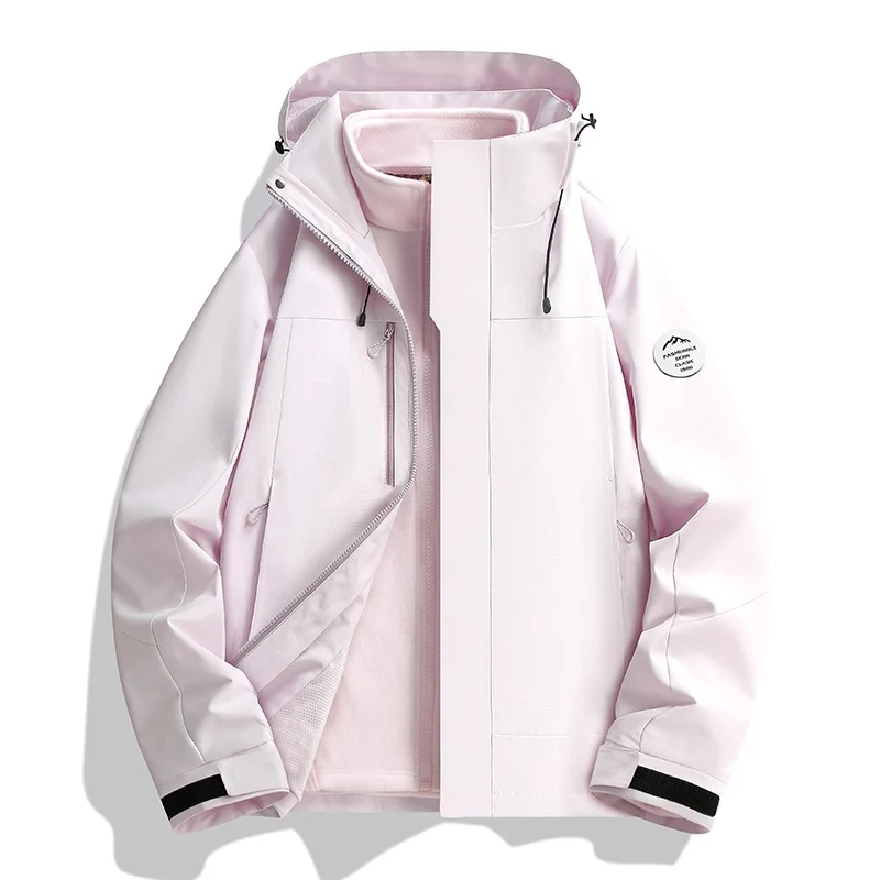 Herren Wetterfeste Softshelljacke mit Fleece‑Innenfutter, verstellbarer Kapuze & Reißverschluss‑Brusttasche Drune