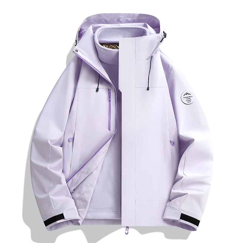 Herren Wetterfeste Softshelljacke mit Fleece‑Innenfutter, verstellbarer Kapuze & Reißverschluss‑Brusttasche Drune