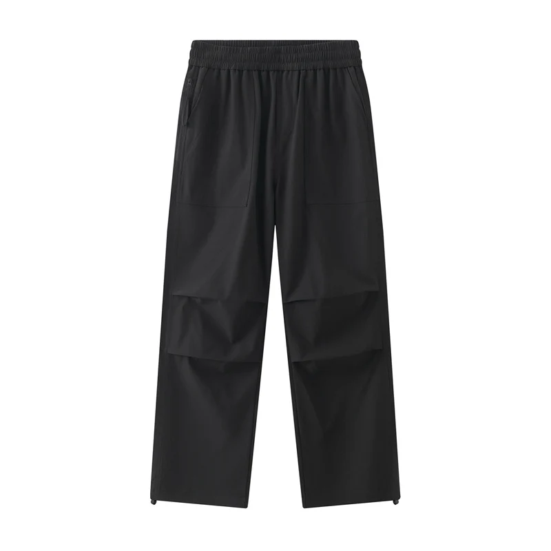 Herren Weite Utility-Cargo-Hose mit Tunnelzugbund, Knieabnähern & verstellbarem Saum Drune