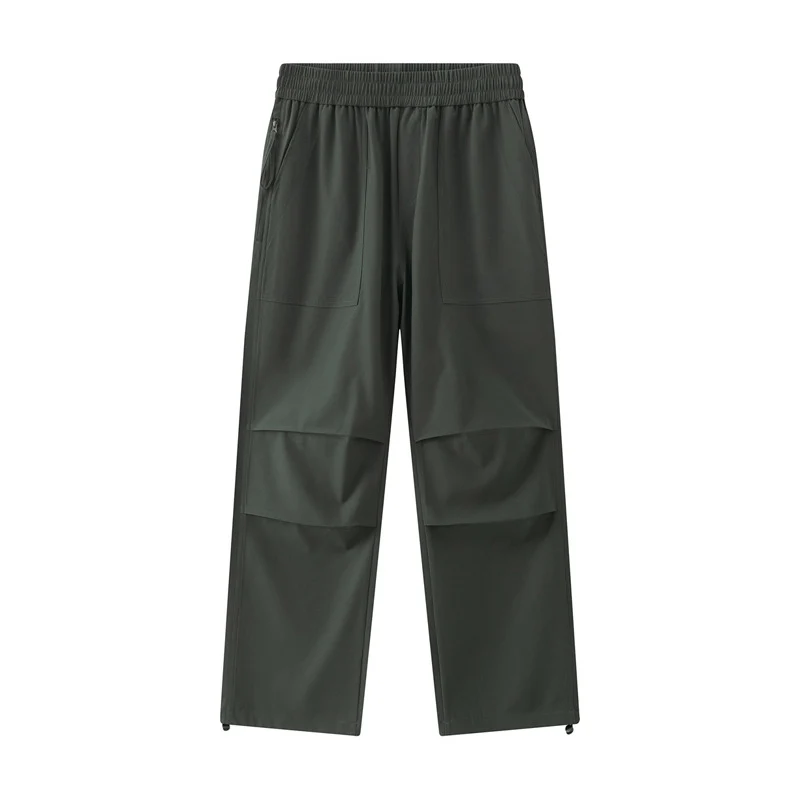 Herren Weite Utility-Cargo-Hose mit Tunnelzugbund, Knieabnähern & verstellbarem Saum Drune