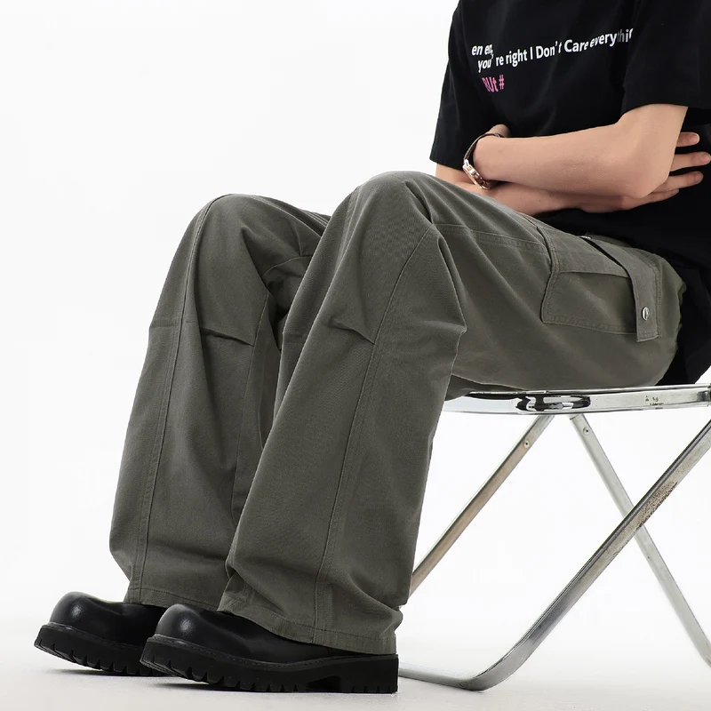Herren Weite Utility-Cargo-Hose mit großen Klappentaschen & verstärkten Nahtpartien Drune