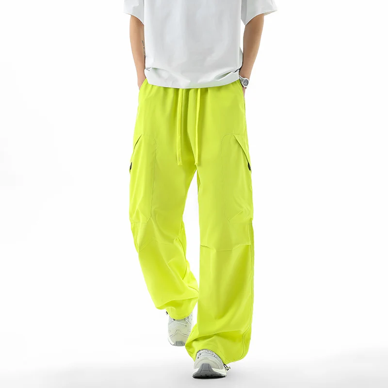 Herren Weite technische Cargo-Freizeithose mit Tunnelzug, Multifunktionstaschen & Outdoor‑Performance Drune
