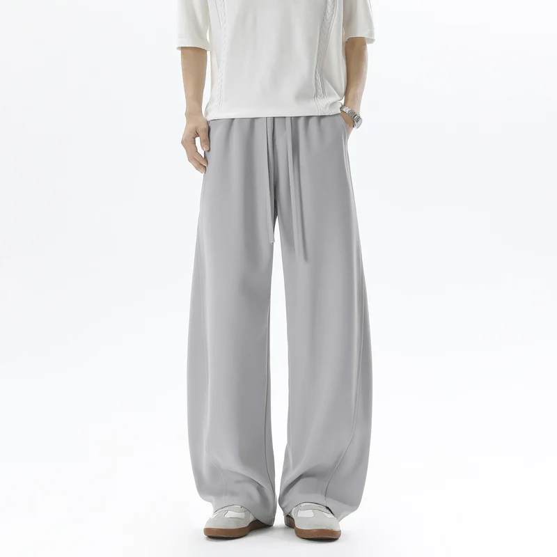 Herren Weite Relaxed-Freizeithose mit Tunnelzugbund & fließender Silhouette Drune