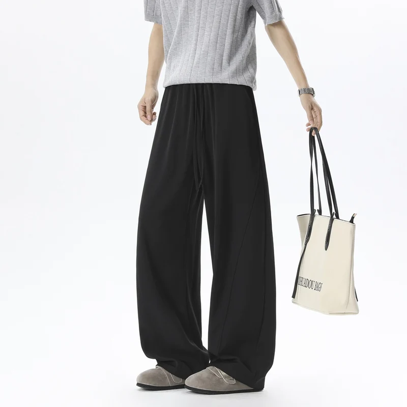 Herren Weite Relaxed-Freizeithose mit Tunnelzugbund & fließender Silhouette Drune