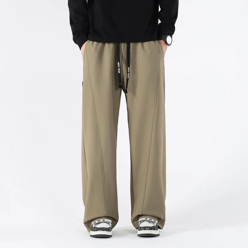 Herren Weite Relaxed-Freizeithose mit Tunnelzug & markanten Teilungsnähten Drune