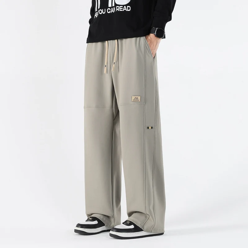 Herren Weite Relaxed-Freizeithose mit Tunnelzug & markanten Teilungsnähten Drune