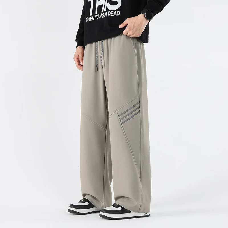 Herren Weite Relaxed-Freizeithose mit Tunnelzug & markanten Teilungsnähten Drune